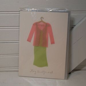 Vintage Y2K 3D Greeting Card Meri Meri "Hey Girlfriend" New‎ Unopened 5x7"